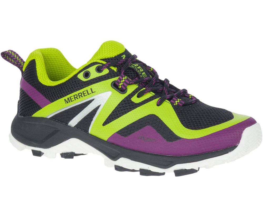 Tenis Senhora - Merrell Mqm Flex 2 - Pretas/Verdes - MVQ342869
